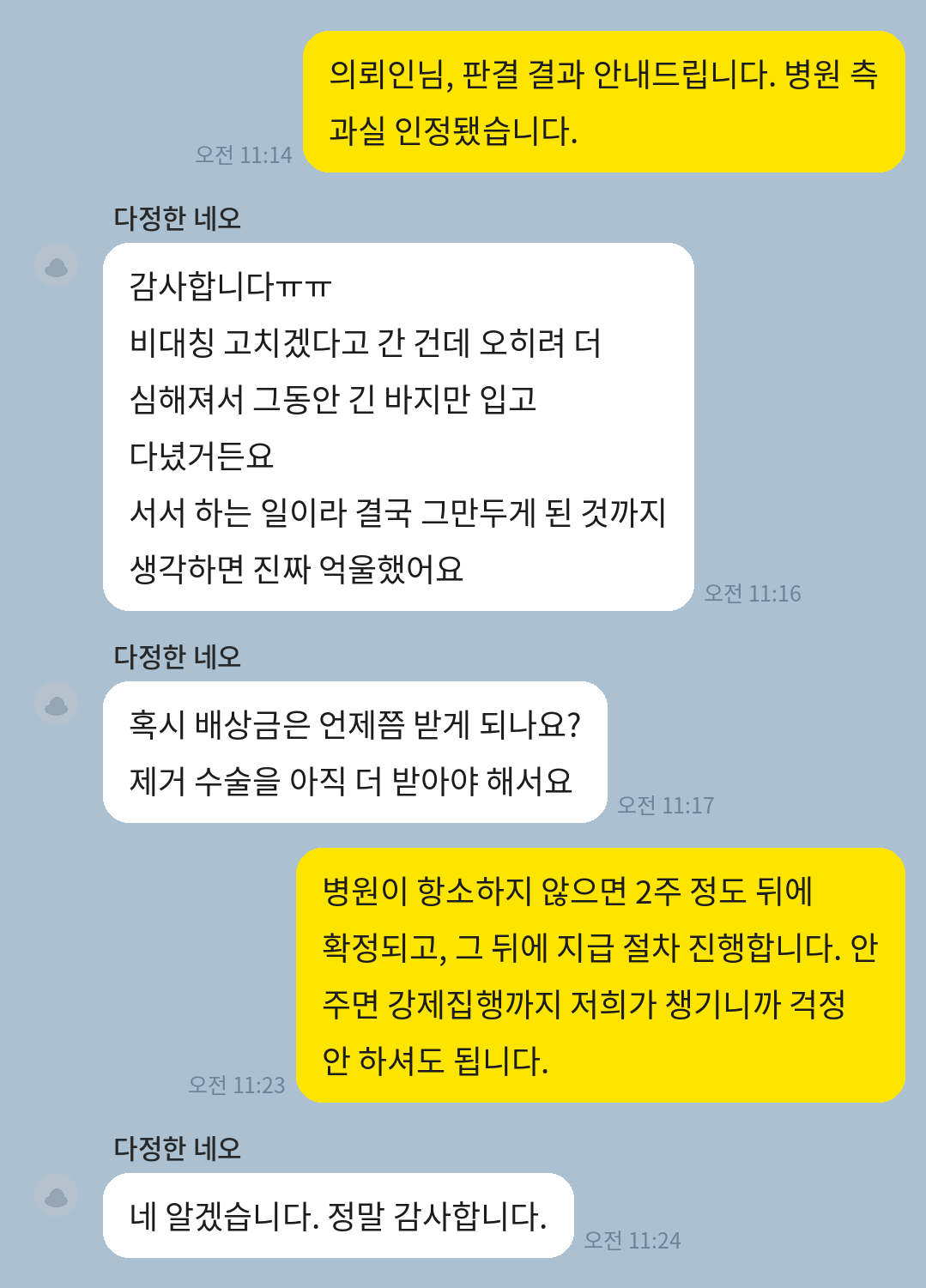 종아리 지방이식 후 비대칭·지방괴사가 발생했으나 의료과실을 입증해 치료비·향후치료비·일실수익을 배상받은 의뢰인